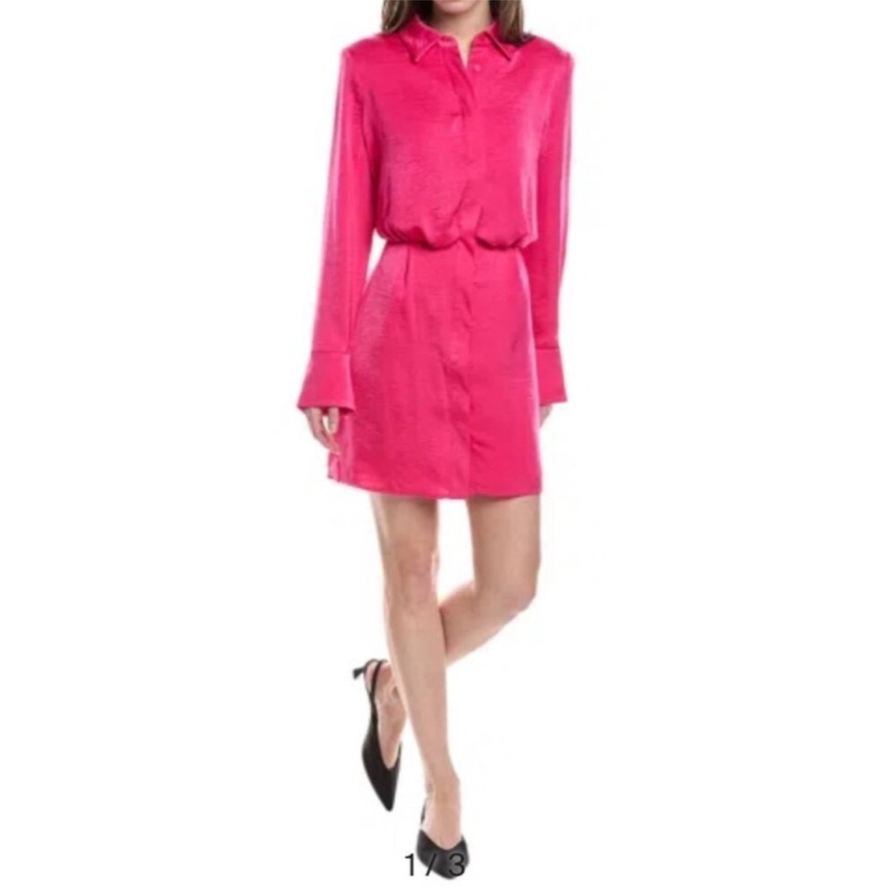 BCBG Hot Pink Chiffon Short Dress. NWT, Meduim - Picture 1 of 7